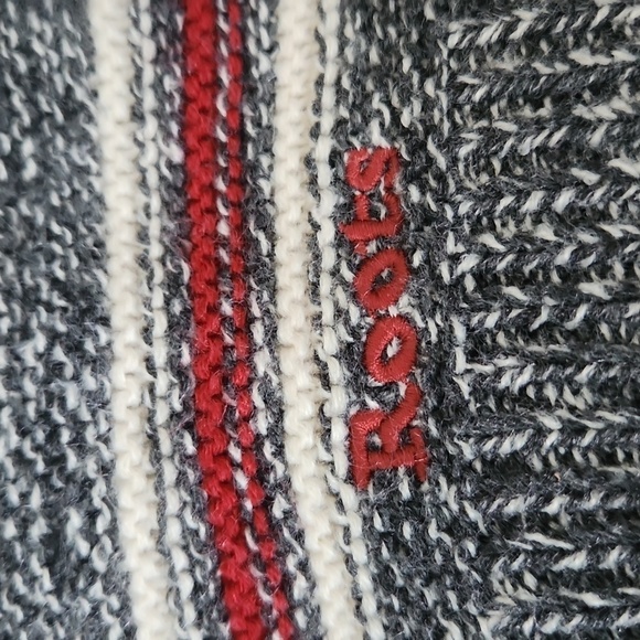 ROOTS | Cabin baby toque beanie hat red gray stripes - Picture 2 of 3